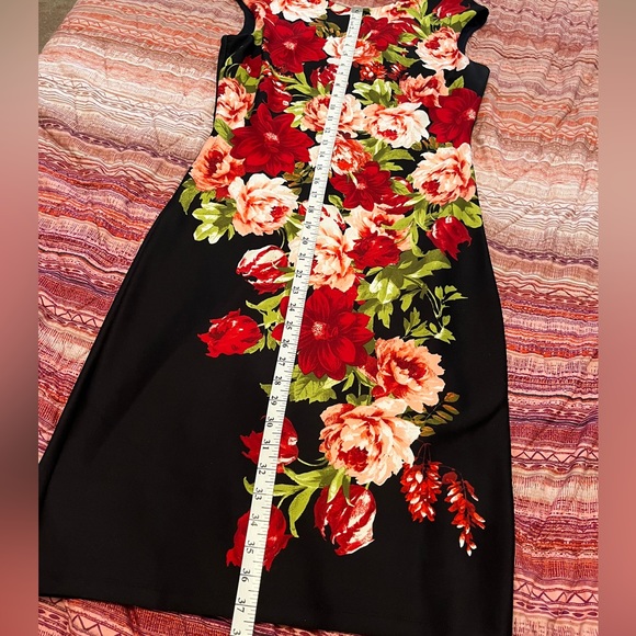 Enfocus Studio Zip Up Black Floral Dress - Picture 5 of 6